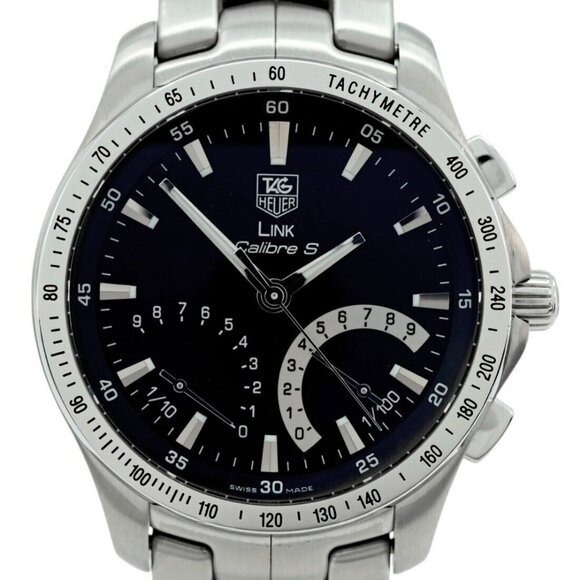 Tag Heuer LINK Men's 41.5mm Calibre S Chronograph Black Dial Watch Ref: CJF7110! - Picture 3 of 10